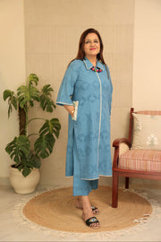 AAVARNAM by RENU - Hakoba Embroidered Cotton Coord Set