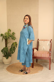 AAVARNAM by RENU - Hakoba Embroidered Cotton Coord Set