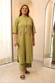 AAVARNAM by RENU - Linen Embroidered Coord Set | Summer Style