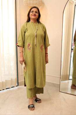 AAVARNAM by RENU - Linen Embroidered Coord Set | Summer Style