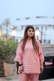 AAVARNAM By RENU - Cotton Crochet Shirt & Pants Set