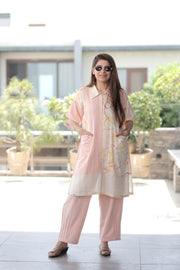 AAVARNAM by RENU - Pure Linen Shirt & Pants Set - Breathable Comfort