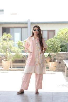 AAVARNAM by RENU - Pure Linen Shirt & Pants Set - Breathable Comfort