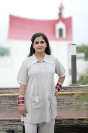 AAVARNAM by RENU - Cotton Shirt & Pants Set - Breathable Ethnic Comfort