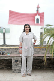 AAVARNAM by RENU - Cotton Shirt & Pants Set - Breathable Ethnic Comfort