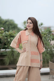 AAVARNAM by RENU - Soft Mul Cotton Shirt & Dhoti Style Lower