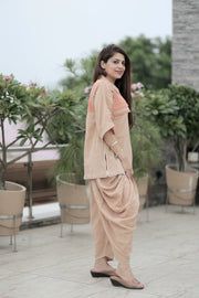 AAVARNAM by RENU - Soft Mul Cotton Shirt & Dhoti Style Lower