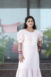 AAVARNAM by RENU - Soft Mul Cotton Gathered Dress & Lower