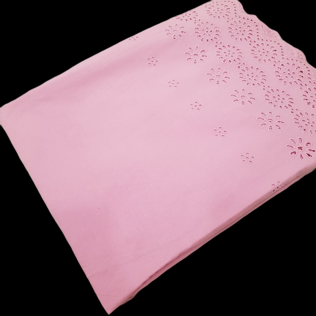 Chikankari Cotton Fabric Both Sides - F00020